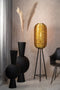 Light & Living Vaas Kavandu - Zwart - 37.5x22x81cm - Modern - Kerst cadeau - Kerst cadeautjes - Cadeau vrouw - Cadeau man - Cadeau voor haar - Cadeau voor hem - Kerstcadeau - Kerst kado - Kado man - Kado vrouw