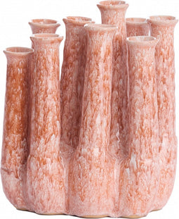 Light & Living Vaas Leanja - Keramiek - Roze - 17 x 30 x 25 cm (BxHxD)