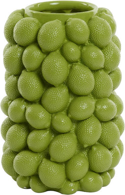 Light & Living Vaas Lemon - Groen - 23.5x23.5x33cm - Modern - Kerst cadeau - Kerst cadeautjes - Cadeau vrouw - Cadeau man - Cadeau voor haar - Cadeau voor hem - Kerstcadeau - Kerst kado - Kado man - Kado vrouw