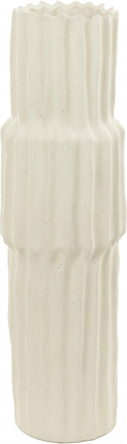 Light & Living Vaas Longa M - Keramiek - Wit - 17 x 58 x 17 cm (BxHxD)