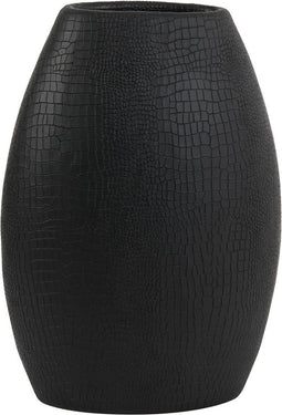 Light & Living Vaas Mambas - Zwart - 28.5x17x39.5cm - Modern