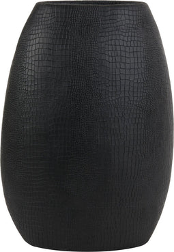 Light & Living Vaas Mambas - Zwart - 35x20,5x49,5cm - Modern