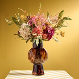 Light & Living Vaas Narra L - Glas - Bruin - 27 x 46 x 27 cm (BxHxD)