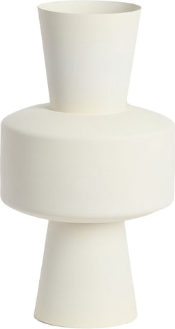 Light & Living Vaas Novali - Metaal - Creme/Wit - 24 x 42 x 24 cm (BxHxD)