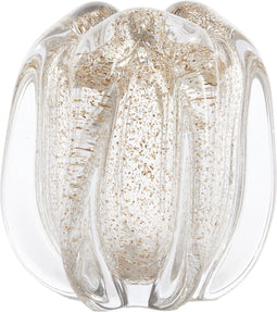 Light&living Vaas Ø14,5x16 cm MURELA glas transparant+glitter zand