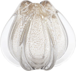 Light&living Vaas Ø24,5x22 cm MURELA glas transparant+glitter zand