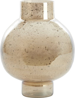Light&living Vaas Ø31x38 cm DUSIT glas steenslag amber