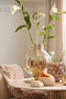 Light&living Vaas Ø31x38 cm DUSIT glas steenslag amber