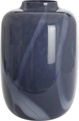 Light&living Vaas Ø34x50 cm KOBALA glas blauw-crème
