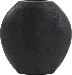 Light & Living Vaas Skeld - Zwart - 39x11x40cm - Luxe - Kerst cadeau - Kerst cadeautjes - Cadeau vrouw - Cadeau man - Cadeau voor haar - Cadeau voor hem - Kerstcadeau - Kerst kado - Kado man - Kado vrouw