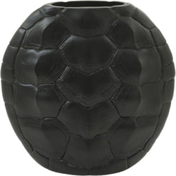 Light & Living Vaas Turtle - Zwart - 29,5x8x30cm - Modern - Sinterklaas cadeau - Sinterklaas cadeautjes - Cadeau vrouw - Cadeau man - Cadeau voor haar - Cadeau voor hem - Sint cadeau - Sint kado - Kado man - Kado vrouw