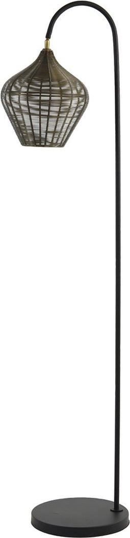 Light & Living vloerlamp 35x30x160 cm ALVARO antiek brons+mat zwart