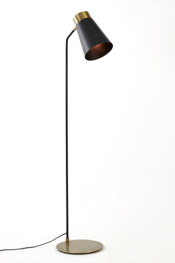 Light & Living Vloerlamp Braja - 143cm hoog - Mat Zwart/Antiek Brons