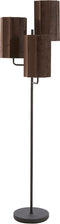 Light & Living Vloerlamp Edisa - 3-lamps - Donkerbruin/Mat Zwart