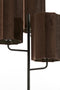 Light & Living Vloerlamp Edisa - 3-lamps - Donkerbruin/Mat Zwart