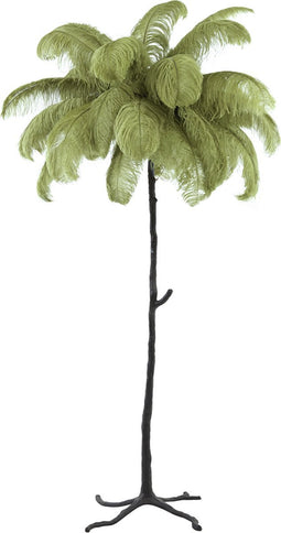 Light & Living Vloerlamp Feather - Olijfgroen
