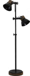 Light & Living Vloerlamp JODY - zwart-zink + weather barn - L