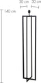 Light & Living Vloerlamp Mace - Zwart - 30x30x140cm - Modern - Staande lampen voor Woonkamer - Slaapkamer