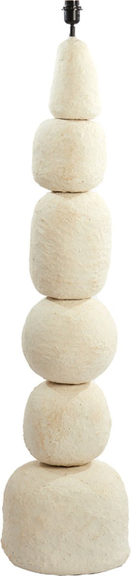 Light & Living Vloerlamp Marree - Papier Maché - 135cm - Crème - excl. kap