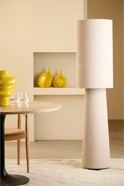 Light & Living Vloerlamp Micky - Bouclé - 165cm - Crème