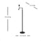 Light & Living Vloerlamp Montana - Zwart - Ø25cm - Modern - Staande lamp voor Woonkamer - Slaapkamer