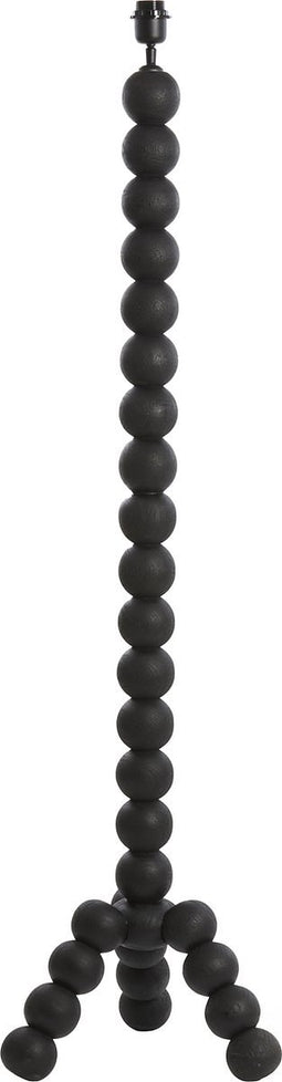 Light & Living Vloerlamp Veglio - Mangohout - 130cm - Mat Zwart - excl. kap