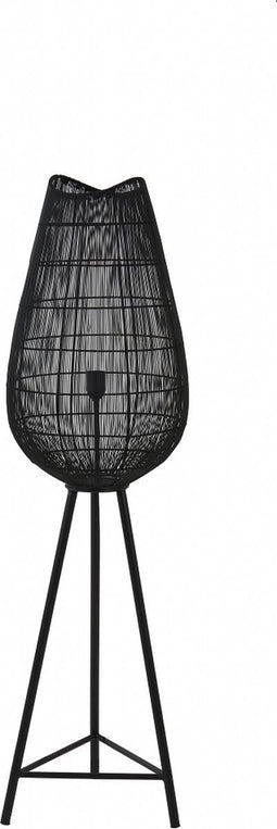 Light & Living Vloerlamp Yumi - 128cm hoog - Mat Zwart