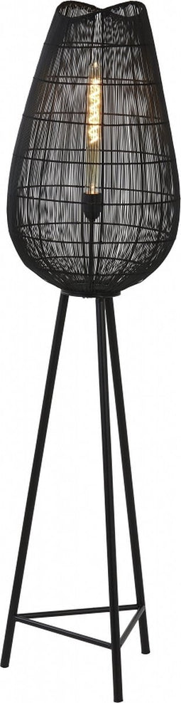Light & Living Vloerlamp Yumi - 145cm hoog - Mat Zwart