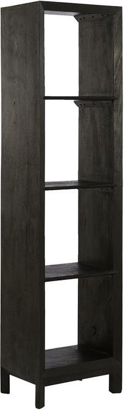 Light & Living Wandkast Sondrio - Mangohout - 190 x 48cm - Mat Zwart