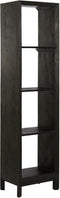 Light & Living Wandkast Sondrio - Mangohout - 190 x 48cm - Mat Zwart