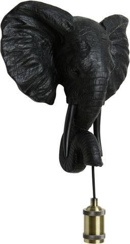 Light & Living Wandlamp Elephant - Zwart - 35x13x36cm - Binnen Modern