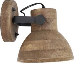 Light & Living Wandlamp Ilanio - Hout - 21x17x19cm - Binnen Industrieel