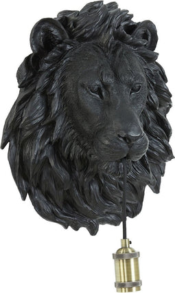 Light & Living Wandlamp Lion - Zwart - 33.5x19x40.5cm - Binnen Modern