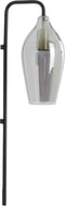 Light & Living Wandlamp Lukaro - Glas - Smoke/Mat Zwart