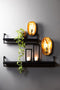 Light & Living Wandplank Maddison - Mangohout - 80cm - Zwart