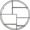 Light & Living Wandrek Juna - Zwart - 92x92x26cm