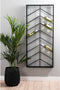 Light&living Wijnrek 16 flessen 70x6x160 cm MALBEO zwart