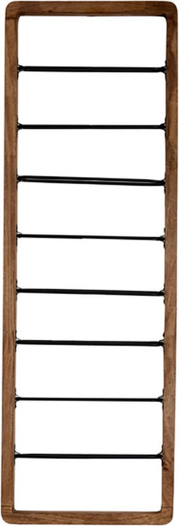 Light&living Wijnrek 8 flessen 40x6x120 cm SORRENTO hout bruin+mat zwart