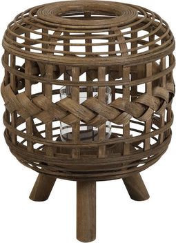 Light & living windlicht janta hout m 35 x ø26