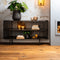 Light & Living Yinthe Open Wandkast - Zwart - 149x40x80 cm