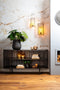 Light & Living Yinthe Open Wandkast - Zwart - 149x40x80 cm