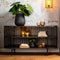 Light & Living Yinthe Open Wandkast - Zwart - 149x40x80 cm
