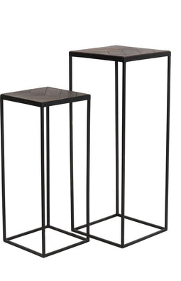 Light & Living Zuil Chisa - Hout/Zwart - Set - Modern