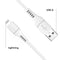 Lightning naar USB kabel - MFi certificering - Gevlochten textiel - 1,5 meter - Wit