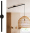 Lightswing® Single 90cm - Ophangsysteem voor één Hanglamp tot 3,5 KG - Mat Zwart - 80cm Verplaatsbare Verlichting - Verstelbare Lamp Systeem