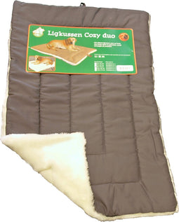Ligkussen cozy duo grijs wit 88 x 55 cm