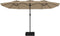 vidaXL - Parasol - dubbel - 449x245 - cm - taupe