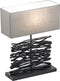 Globo Jamie - Tafellamp - E27 - Hout - Zwart - 50 cm hoog - 40 cm lang - 15 cm breed