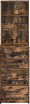 vidaXL - Hoge - Kast - in - Gerookt - Eiken - 40x41x135 - cm - van - Geengineerd - Hout