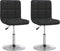 vidaXL - Eetkamerstoelen - 2 - st - kunstleer - zwart